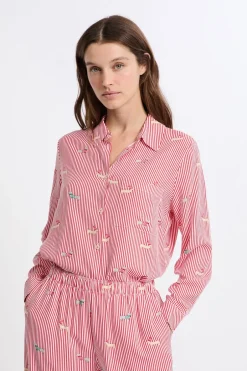 ETAM Los Pijamas Más Responsables|Partes De Arriba De Pijama|Camisa de pijama estampada ROJO