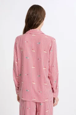 ETAM Los Pijamas Más Responsables|Partes De Arriba De Pijama|Camisa de pijama estampada ROJO
