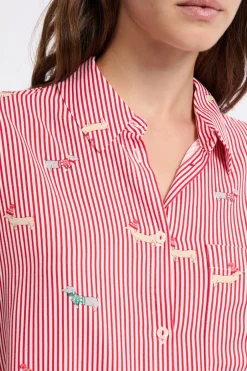 ETAM Los Pijamas Más Responsables|Partes De Arriba De Pijama|Camisa de pijama estampada ROJO