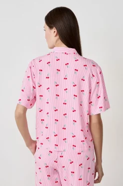 ETAM Partes De Arriba De Pijama|Los Pijamas Más Responsables|Camisa de pijama estampada ROSA
