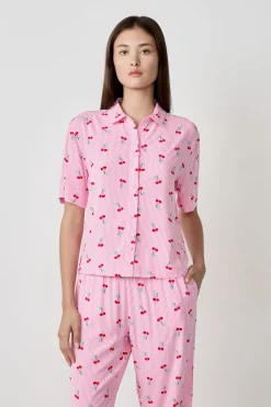 ETAM Partes De Arriba De Pijama|Los Pijamas Más Responsables|Camisa de pijama estampada ROSA