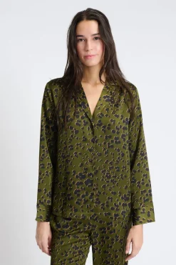 ETAM Partes De Arriba De Pijama|Los Pijamas Más Responsables|Camisa de pijama estampada KAKI