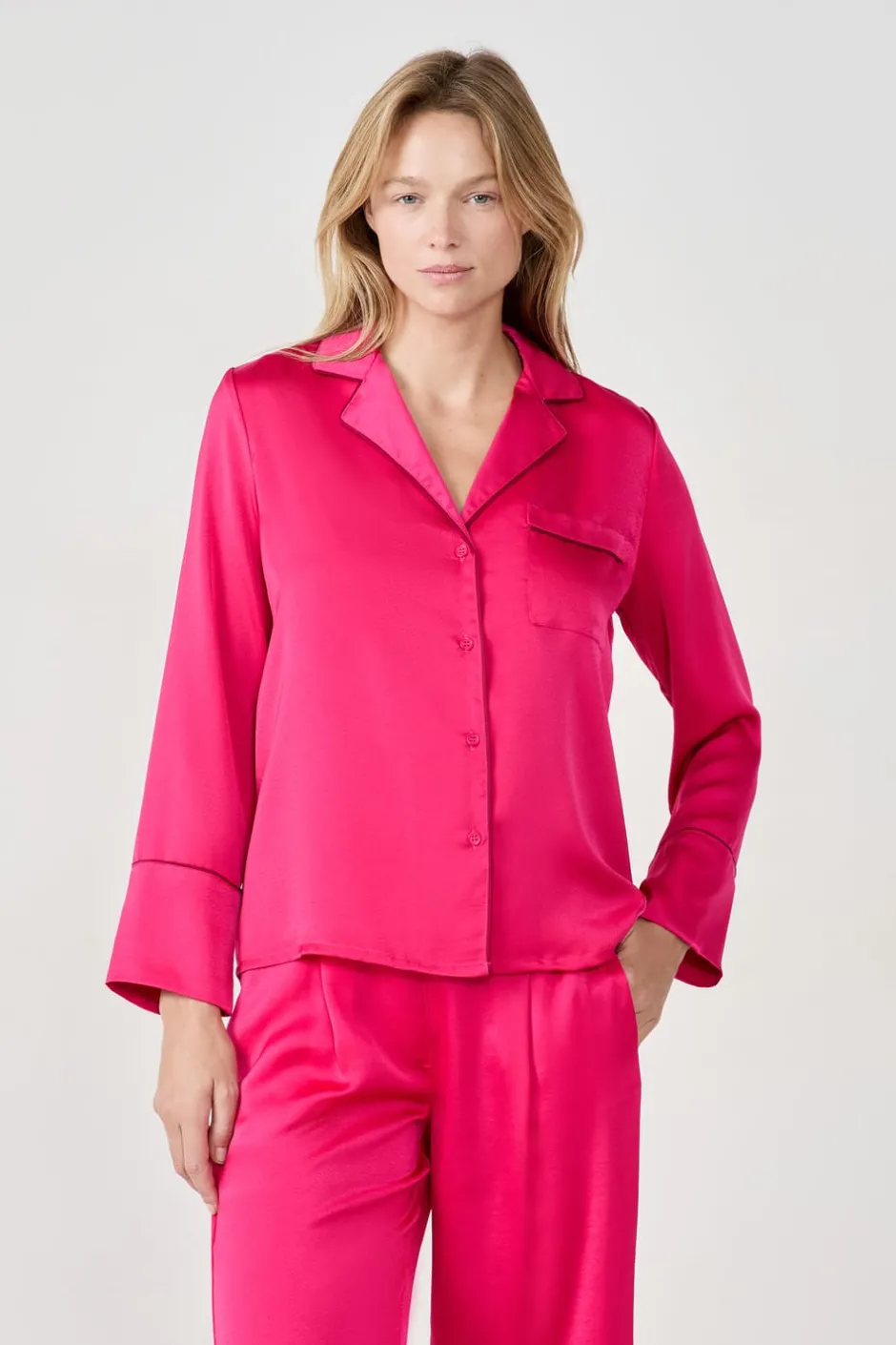 ETAM Partes De Arriba De Pijama|Camisa de pijama satinada PETUNIA