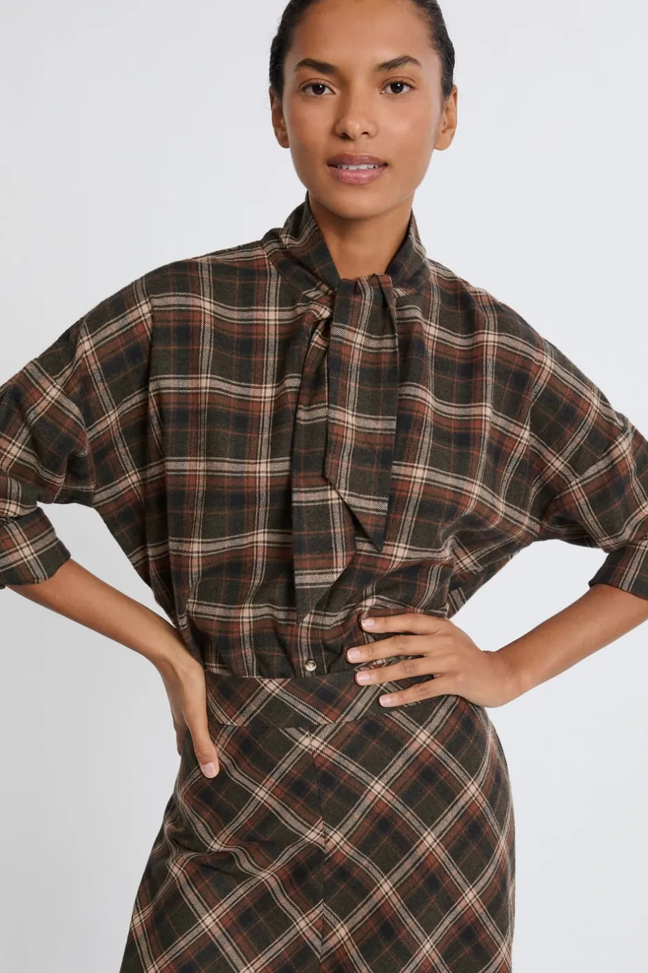ETAM Camisas Fluidas|Camisas Chic|Camisa estampada de algodón HENNA