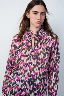ETAM Camisas Y Blusas Estampadas|Camisas Fluidas|Camisa fluida estampada MULTICOLOR