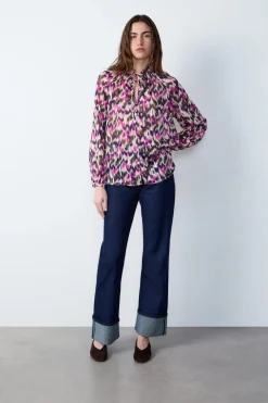 ETAM Camisas Y Blusas Estampadas|Camisas Fluidas|Camisa fluida estampada MULTICOLOR