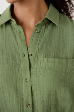 ETAM Partes De Arriba De Pijama|Los Pijamas Más Responsables|Camisa manga corta 100% algodón VERDE