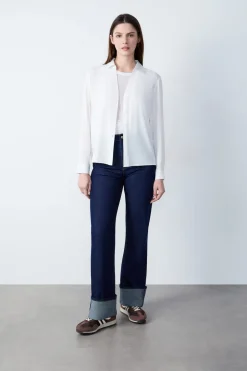 ETAM Camisas Fluidas|Camisas Clásicas|Camisas de manga larga BLANCO