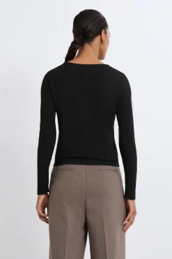 ETAM Manga Larga|Camiseta de cuello redondo y manga larga NEGRO