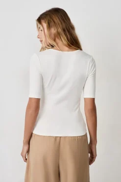 ETAM Cuello Redondo|Camisetas|Camiseta de manga 3/4 BLANCO