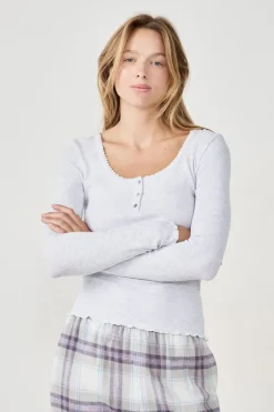 ETAM Partes De Arriba De Pijama|Los Pijamas Más Responsables|Camiseta de pijama GRIS CLAIR