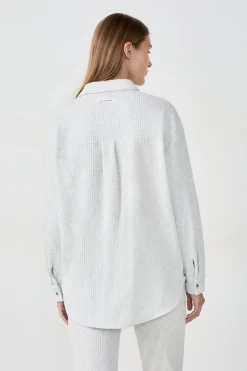 ETAM Homewear|Pijamas Calentitos|Camiseta de pijama acanalada GRIS CLARO