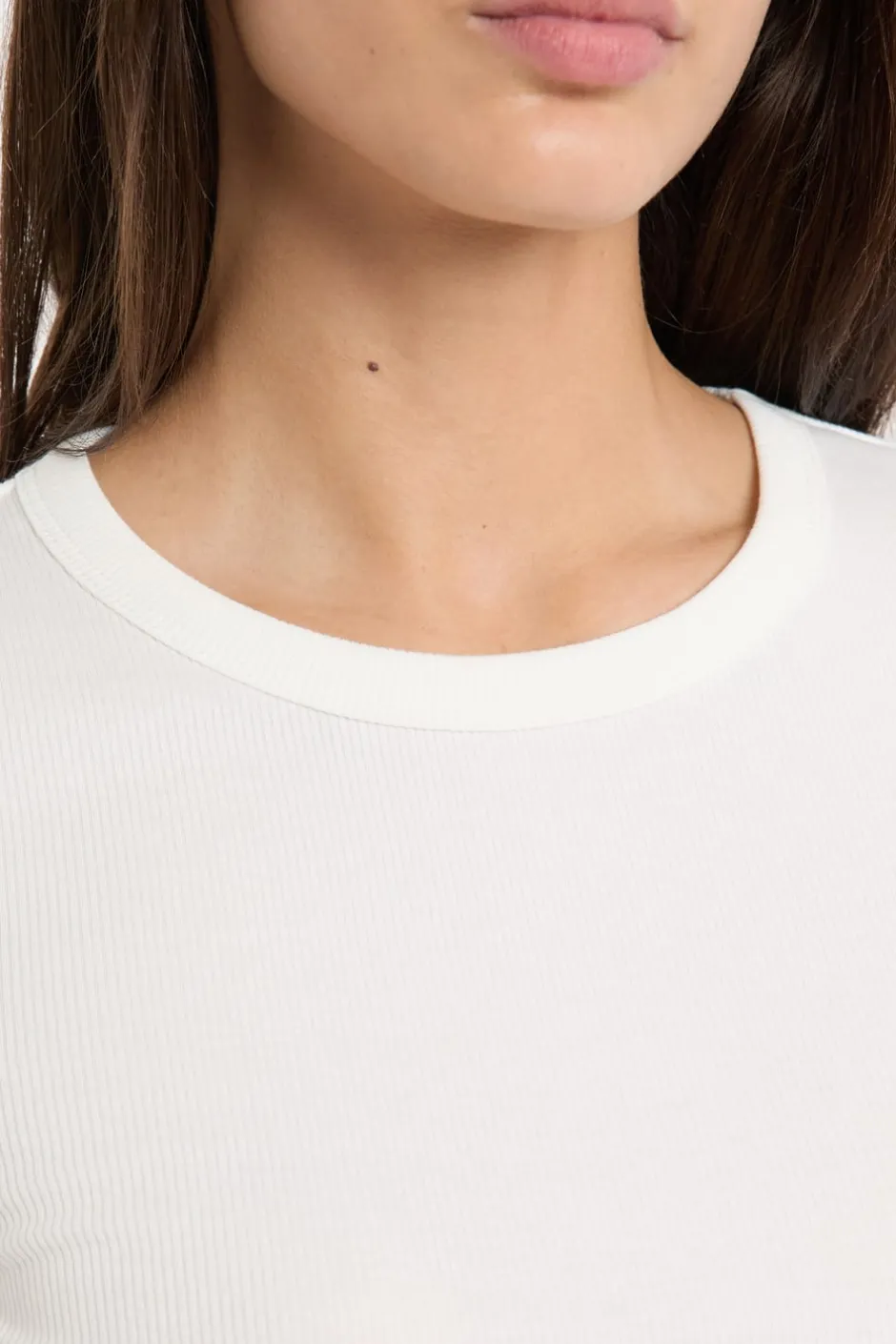 ETAM Los Pijamas Más Responsables|Partes De Arriba De Pijama|Camiseta de pijama con cuello redondo y algodón BLANCO