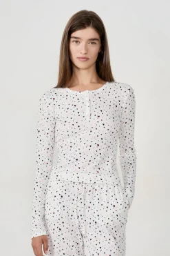 ETAM Partes De Arriba De Pijama|Los Pijamas Más Responsables|Camiseta de pijama con estampado de corazones MULTICOLOR