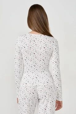 ETAM Partes De Arriba De Pijama|Los Pijamas Más Responsables|Camiseta de pijama con estampado de corazones MULTICOLOR