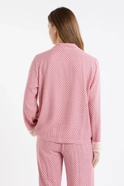 ETAM Los Pijamas Más Responsables|Partes De Arriba De Pijama|Camiseta de pijama de manga larga estampada ROSA