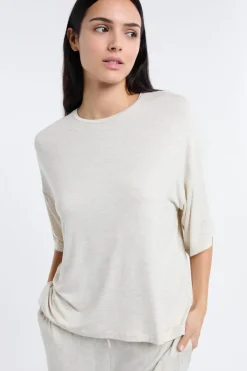 ETAM Los Pijamas Más Responsables|Pijamas Esenciales|Camiseta de pijama de modal BEIGE