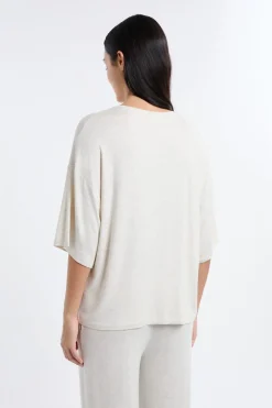 ETAM Los Pijamas Más Responsables|Pijamas Esenciales|Camiseta de pijama de modal BEIGE