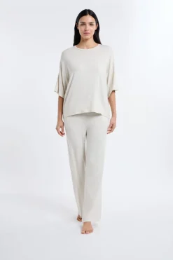 ETAM Los Pijamas Más Responsables|Pijamas Esenciales|Camiseta de pijama de modal BEIGE
