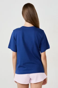 ETAM Partes De Arriba De Pijama|Los Pijamas Más Responsables|Camiseta de pijama estampada AZUL MARINO