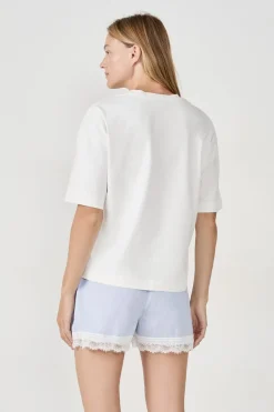 ETAM Partes De Arriba De Pijama|Los Pijamas Más Responsables|Camiseta de pijama estampada BLANCO