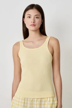 ETAM Partes De Arriba De Pijama|Los Pijamas Más Responsables|Camiseta de tirantes de algodón AMARILLO