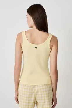 ETAM Partes De Arriba De Pijama|Los Pijamas Más Responsables|Camiseta de tirantes de algodón AMARILLO