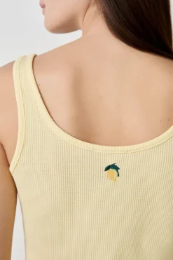 ETAM Partes De Arriba De Pijama|Los Pijamas Más Responsables|Camiseta de tirantes de algodón AMARILLO