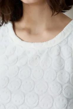 ETAM Partes De Arriba De Pijama|Los Pijamas Más Responsables|Camiseta de tirantes en rizo de algodón Smiley®ORIGINALS BLANCO