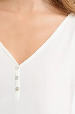 ETAM Pijamas Esenciales|Partes De Arriba De Pijama|Camiseta de tirantes lisa BLANCO CRUDO