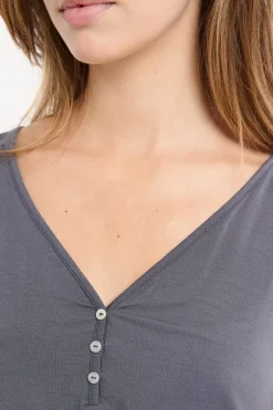 ETAM Pijamas Esenciales|Partes De Arriba De Pijama|Camiseta de tirantes lisa ANTRACITA