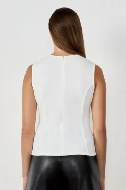 ETAM Cuello Redondo|Camiseta sin mangas BLANCO