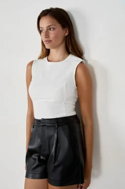 ETAM Cuello Redondo|Camiseta sin mangas BLANCO