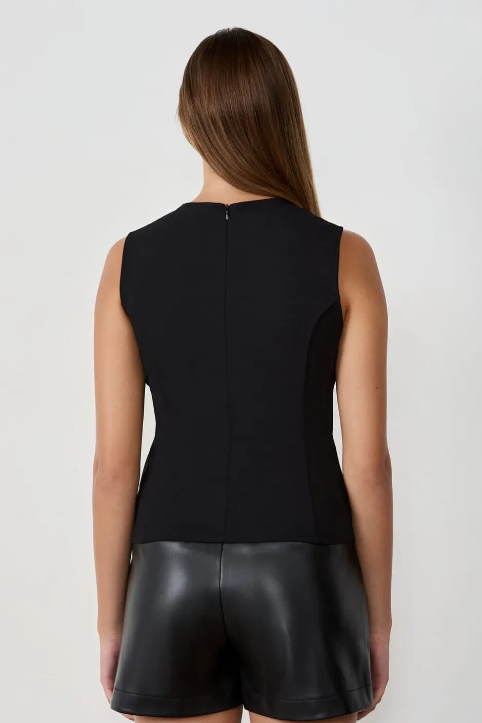 ETAM Cuello Redondo|Camiseta sin mangas NEGRO