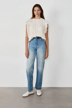 ETAM Cuello Redondo|Camiseta sin mangas ECRU