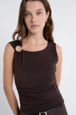 ETAM Camisetas|Camiseta sin mangas con anilla MARR&Oacute;N