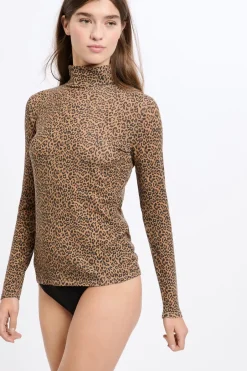 ETAM Cuello Alto|Colección Térmica|Camiseta térmica de cuello alto con cashmere IMP FD MARRON