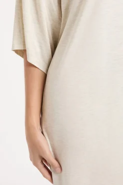 ETAM Los Pijamas Más Responsables|Pijamas Esenciales|Camisón con cuello redondo BEIGE
