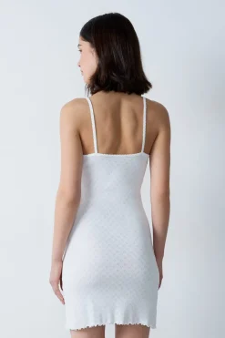 ETAM Camisones De Tirantes|Los Pijamas Más Responsables|Camisón corto de algodón estampado BLANCO