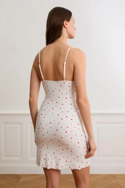 ETAM Los Pijamas Más Responsables|Camisones De Tirantes|Camisón de algodón con estampado de corazones IMP FD crudo