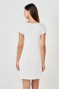 ETAM Pijamas Esenciales|Camisones De Tirantes|Camisón de manga corta BLANCO