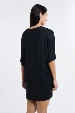 ETAM Los Pijamas Más Responsables|Pijamas Esenciales|Camisón de modal NEGRO