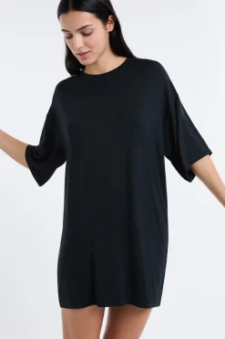 ETAM Los Pijamas Más Responsables|Pijamas Esenciales|Camisón de modal NEGRO