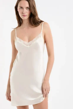 ETAM Pijamas De Seda|Camisones De Tirantes|Camisón de seda PERLA