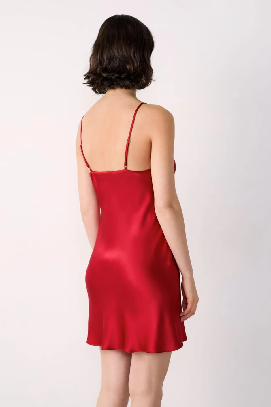 ETAM Pijamas De Seda|Camisones De Tirantes|Camisón de seda CARDINAL