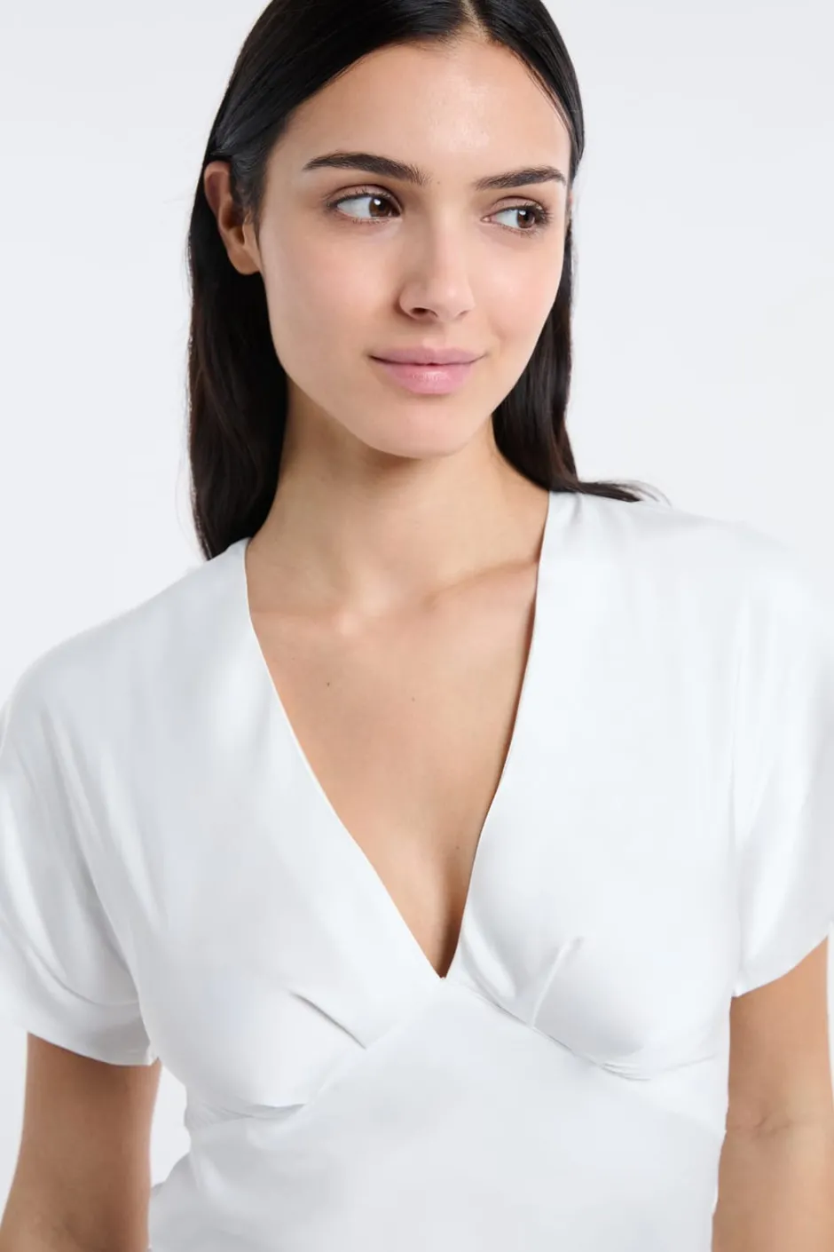 ETAM Los Pijamas Más Responsables|Pijamas Para Novias|Camisón largo satinado BLANCO