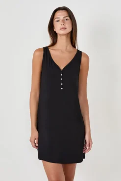 ETAM Pijamas Esenciales|Camisones De Tirantes|Camisón tirante de modal NEGRO