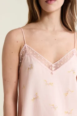 ETAM Los Pijamas Más Responsables|Partes De Arriba De Pijama|Caraco satiné à motifs ROSE