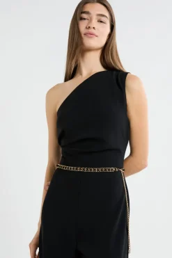 ETAM Cinturones|Ceinture avec chaîne dorée NOIR