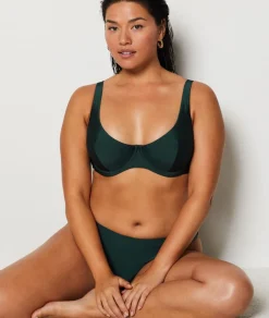 ETAM Con Aro|Cesta top de bikini VERDE